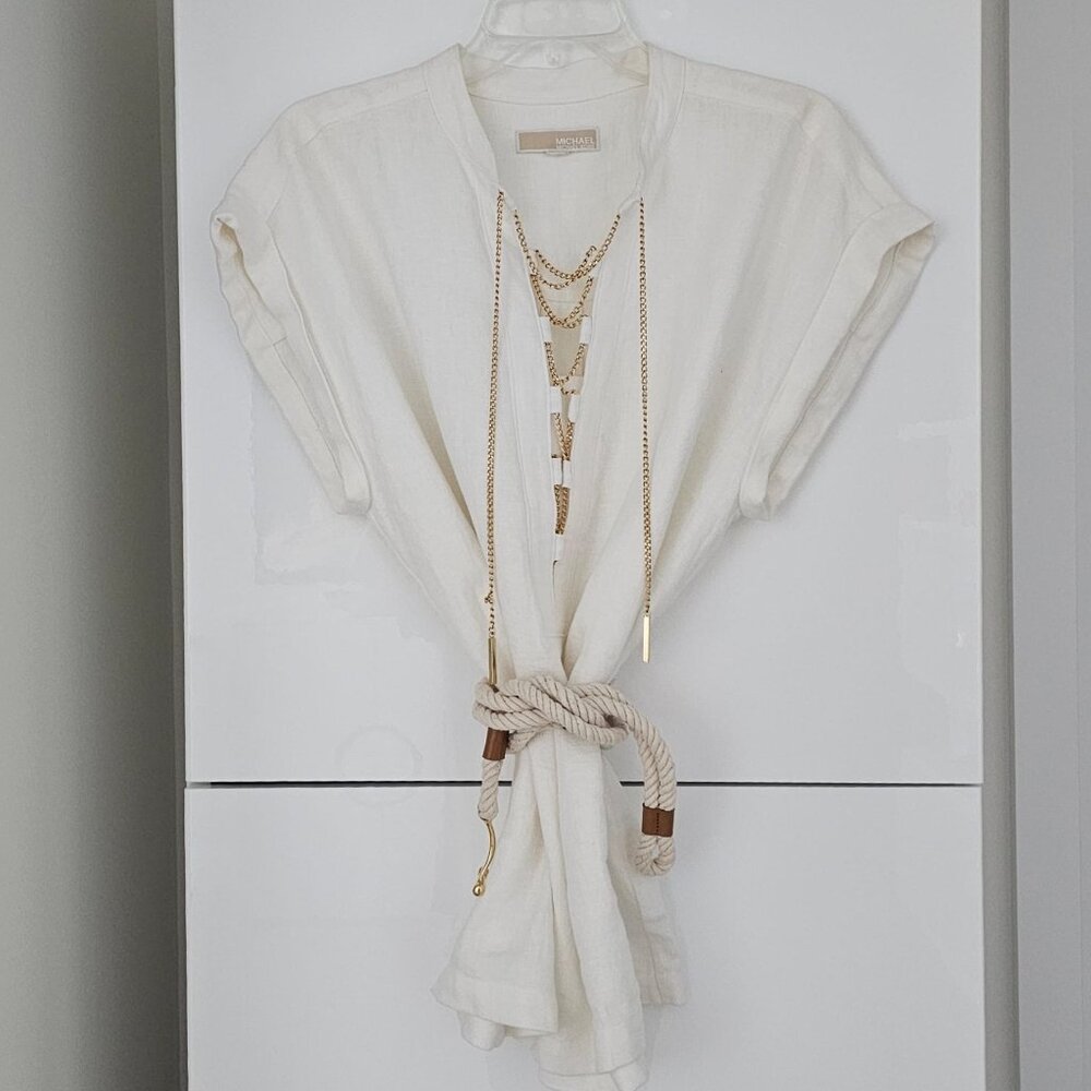 MICHAEL KORS Linen Top - with Chain Detail - Picture 5 of 15